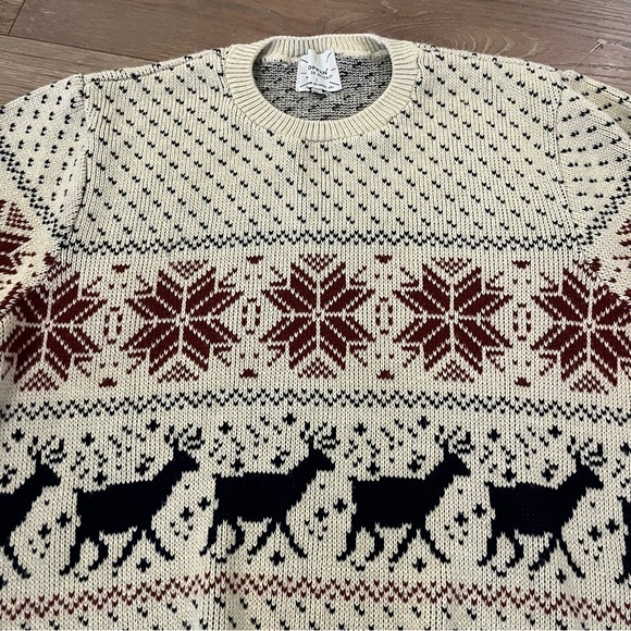 TOPMAN Mans Christmas Snowflake Jumper Sweater , Size L , Made in UK ! Unisex ๐ - Picture 4 of 8